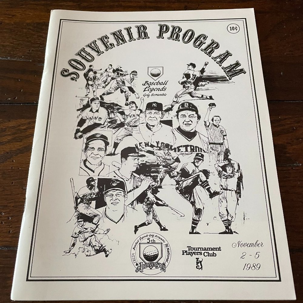 1989 Baseball Legends Golf Scramble Souvenir Prog.